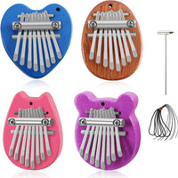 Woodrc-4 8-Key Mini Kalimba Pendant - Exquisite Finger Thumb Piano Accessory