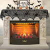 Festive Halloween Mantel Decoration: 45x243cm Black Scarf