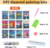 12 Pack Diamond Painting Kits for Adults 5D Diamond Art Kit Paint by Number for Beginners, DIY Paint with round Full Drill Diamonds Paintings Gem Art for Home Wall Decor Gift (12X16 Inch