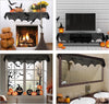 Festive Halloween Mantel Decoration: 45x243cm Black Scarf