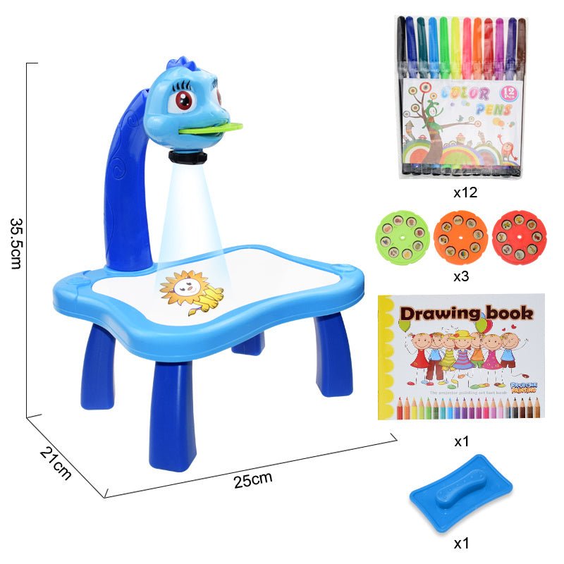 New Children's Projection Painting Table: Creative Art Station for Kids