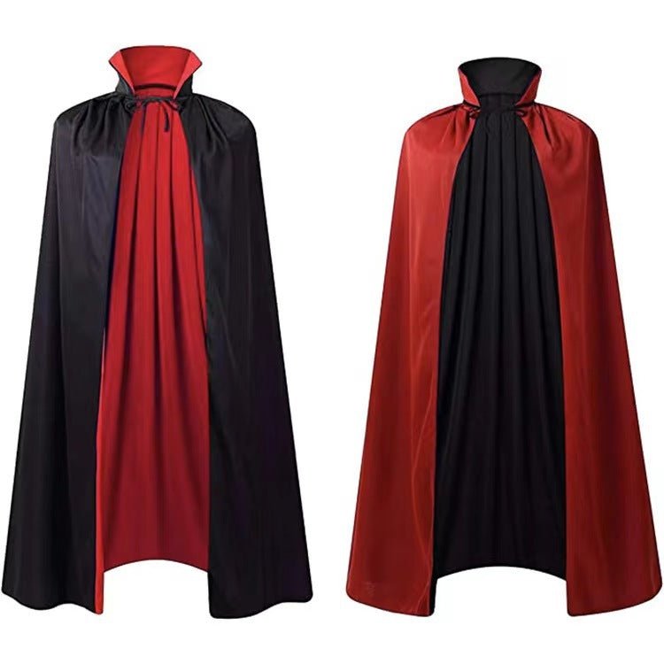 Children's Hooded Halloween Wizard Cloak - Black Cape Costume for Party & Decoration