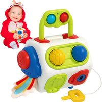 English Color Box 9-in-1 Busy Cube - Montessori Sensory Toys for Babies and Toddlers (1-3 Years Old)