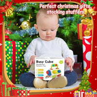 English Color Box 9-in-1 Busy Cube - Montessori Sensory Toys for Babies and Toddlers (1-3 Years Old)