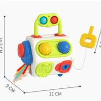 English Color Box 9-in-1 Busy Cube - Montessori Sensory Toys for Babies and Toddlers (1-3 Years Old)