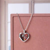 Couple Halloween Jewelry: Heart Skull Pendant Necklace