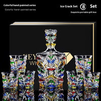 Painted Crystal Glass Liquor Glass Set