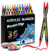 Double-Headed Acrylic Marker Pen - Stackable Water-Based Paint Brush