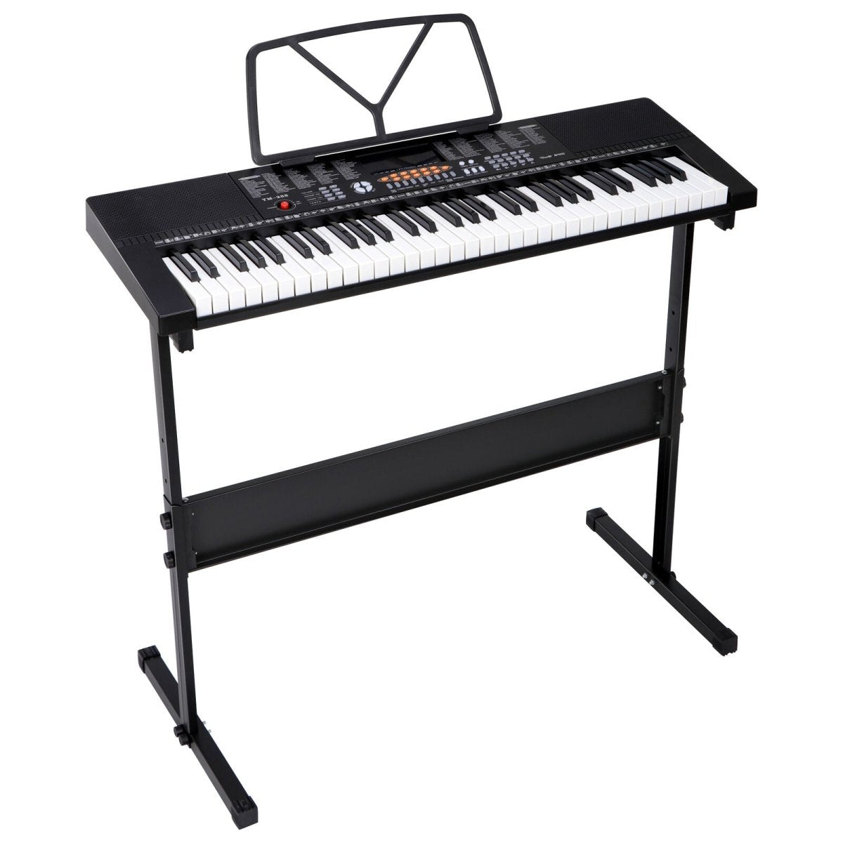61-Key Electronic Keyboard Piano Bundle with Stool, Headphones, Microphone, and Stand