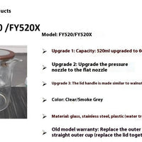 One-Click Magnetic Glass Teapot - Tea Filtration with Wooden Handle and Inner Container