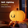 Halloween Pumpkin Night Light - Cute Soft Silicone, Touch Dimmable, Rechargeable Bedside Lamp