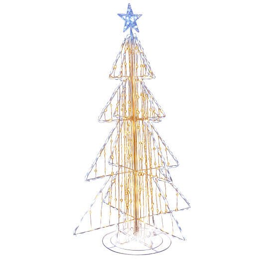 5 Feet Animated Christmas Tree with Warm and Cold LED Lights