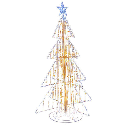 5 Feet Animated Christmas Tree with Warm and Cold LED Lights