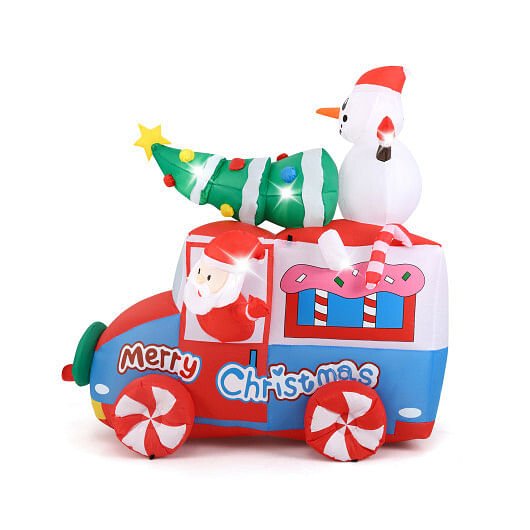 6 ft Christmas Inflatable Santa on Car Blow up Festive Vehicle with Santa Clause