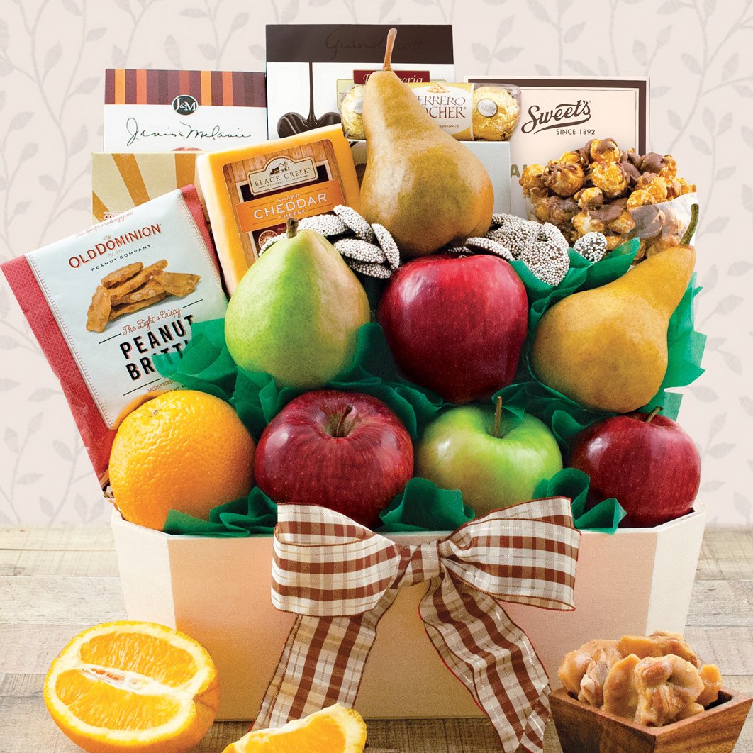 Fruit & Snacks Gift Basket: Orchard's Abundance