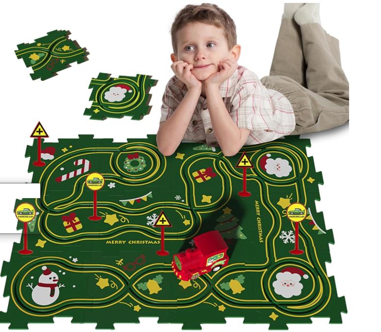 25 PCS Puzzle Car Tracks with Vehicles - Educational Montessori Toys for 3+ Years