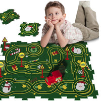 25 PCS Puzzle Car Tracks with Vehicles - Educational Montessori Toys for 3+ Years
