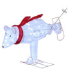 4.5-Foot LED-Lit Christmas Skiing Polar Bear with Ground Stakes
