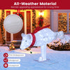 4.5-Foot LED-Lit Christmas Skiing Polar Bear with Ground Stakes