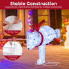 4.5-Foot LED-Lit Christmas Skiing Polar Bear with Ground Stakes