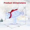 4.5-Foot LED-Lit Christmas Skiing Polar Bear with Ground Stakes