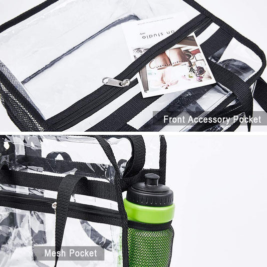 Clear PVC Tote Bag for Women – Stadium Approved Transparent Handbag