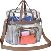 Clear PVC Tote Bag for Women – Stadium Approved Transparent Handbag