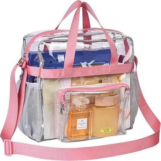Clear PVC Tote Bag for Women – Stadium Approved Transparent Handbag