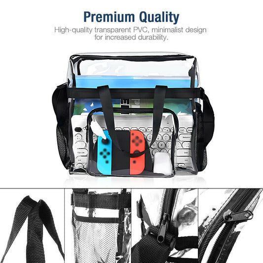 Clear PVC Tote Bag for Women – Stadium Approved Transparent Handbag
