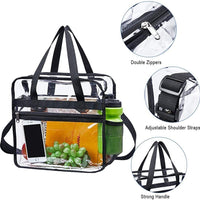 Clear PVC Tote Bag for Women – Stadium Approved Transparent Handbag