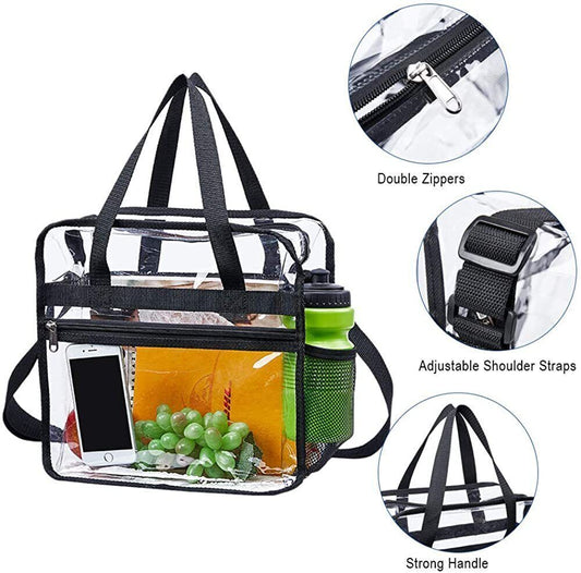 Clear PVC Tote Bag for Women – Stadium Approved Transparent Handbag