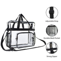 Clear PVC Tote Bag for Women – Stadium Approved Transparent Handbag