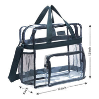 Clear PVC Tote Bag for Women – Stadium Approved Transparent Handbag