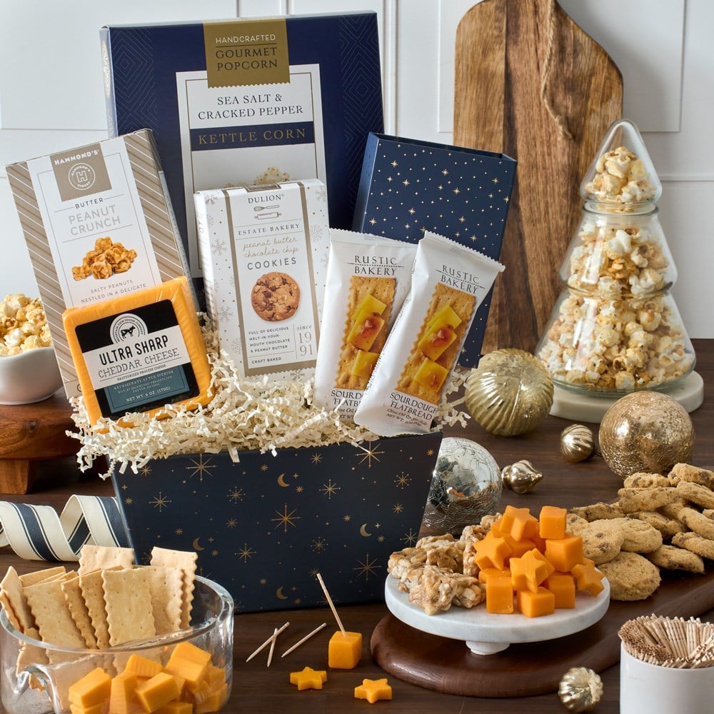 Crackers and Cheese Gift Basket