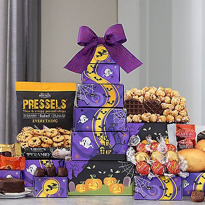 BOO-tiful Chocolates: Halloween Tower of Sweets for a Spooktacular Treat