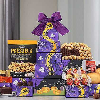 BOO-tiful Chocolates: Halloween Tower of Sweets for a Spooktacular Treat