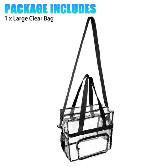Large Waterproof Stadium-Approved Bag with Adjustable Strap & Handle