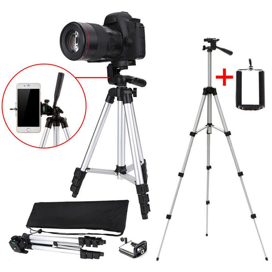 Professional Camera Phone Holder Tripod Stand – Universal Smartphone Tripod with Carry Bag