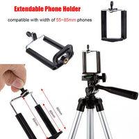 Professional Camera Phone Holder Tripod Stand – Universal Smartphone Tripod with Carry Bag