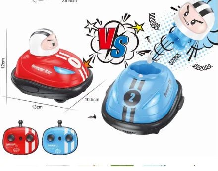 2.4G RC Battle Bumper Car Toy with Pop-Up Doll, Crash Bounce Ejection & Lights - Fun Remote Control Gift for Kids