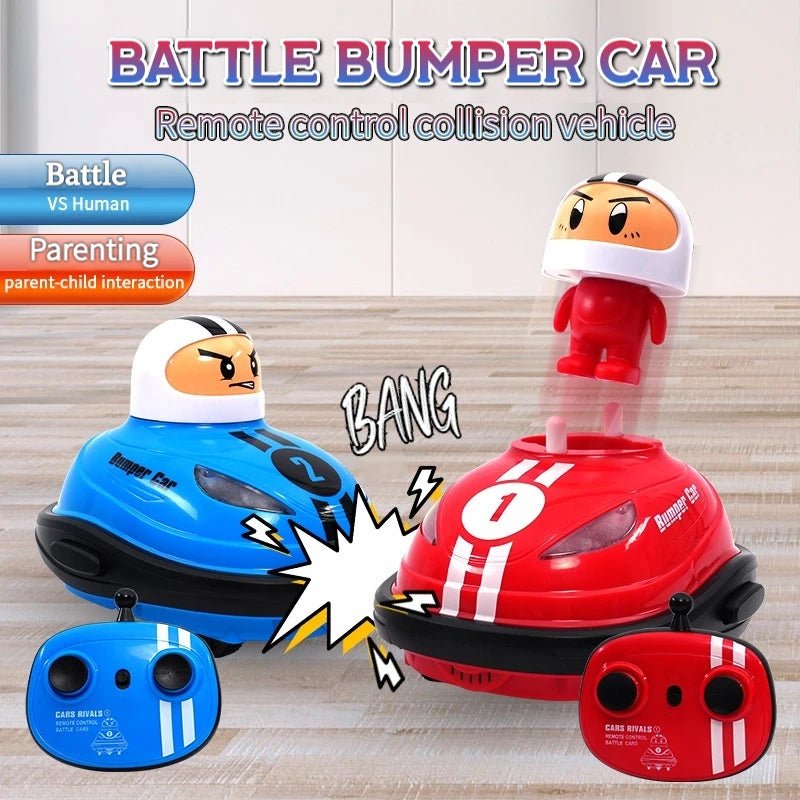 2.4G RC Battle Bumper Car Toy with Pop-Up Doll, Crash Bounce Ejection & Lights - Fun Remote Control Gift for Kids