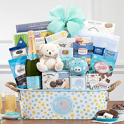 Ultimate Baby Sparkling: Baby Boy Gift Basket