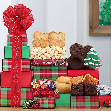 Christmas Plaid: Holiday Gift Tower