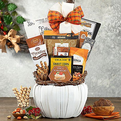 Gourmet Treats: Pumpkin Wishes Gift Basket