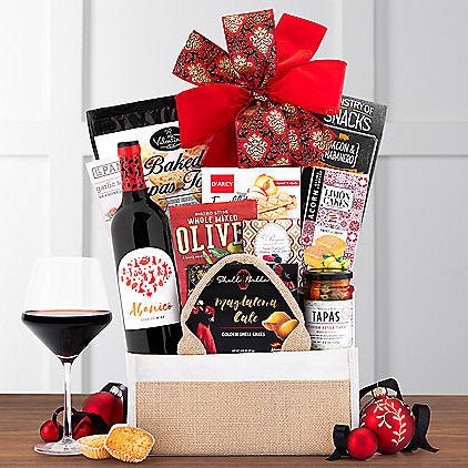 Abanico Spanish Wine: Red Wine Gift Basket