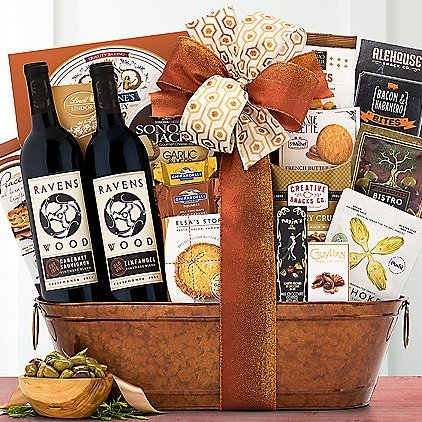 Ravenswood Red Wine & Gourmet Gift Basket