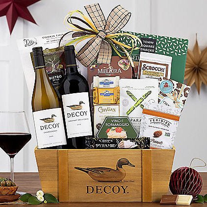 Decoy Cabernet & Chardonnay California Wine Basket