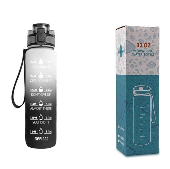 1L Tritan Water Bottle with Time Marker, Bounce Cover