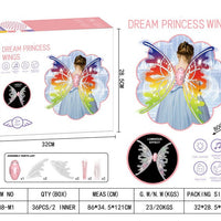 Girls Glowing Butterfly Wings with Lights - Moving Fairy Wings for Birthday, Wedding, Christmas, & Halloween