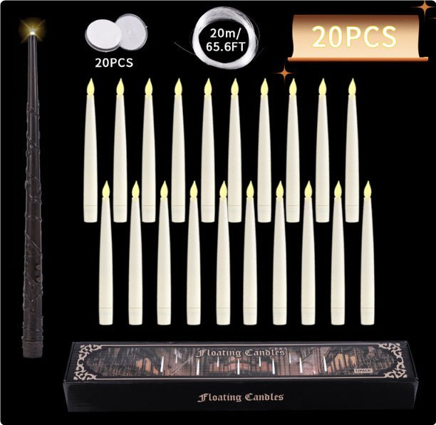 20 LED Halloween Long Candles with Magic Stick Remote Control